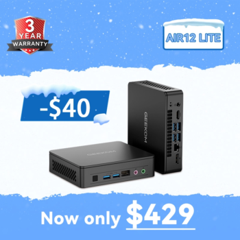 Geekom Mini PC Air12 LITE promotion with warranty details