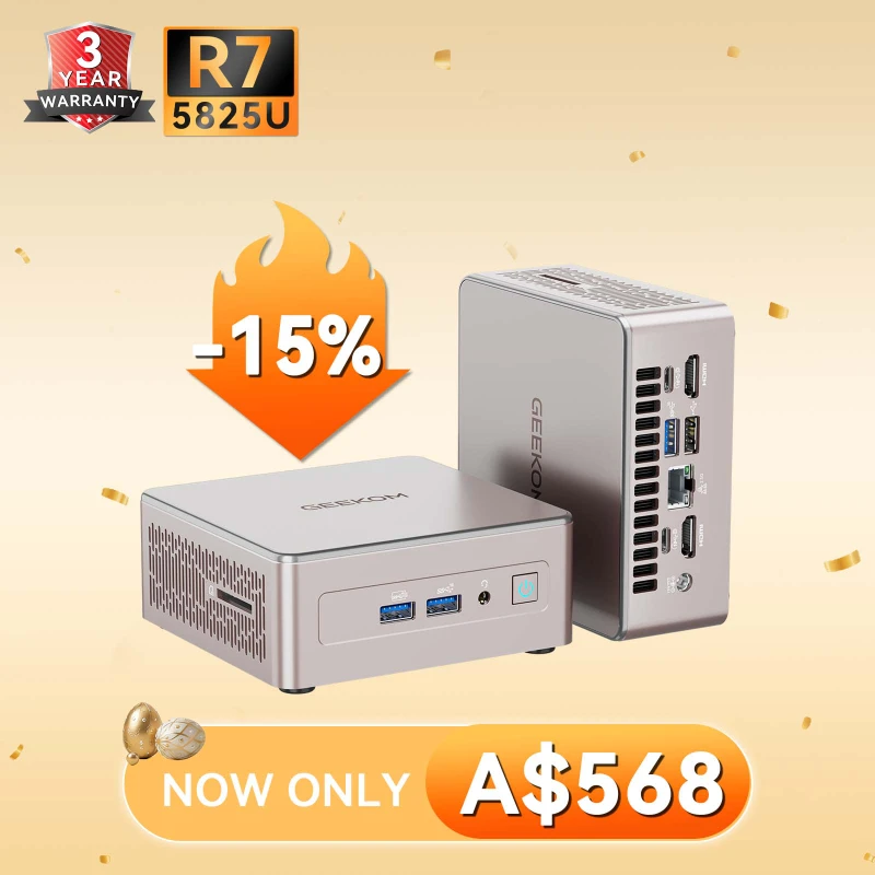 GEEKOM A5 Mini PC: Ryzen 5 7430U & Ryzen 7 5825U