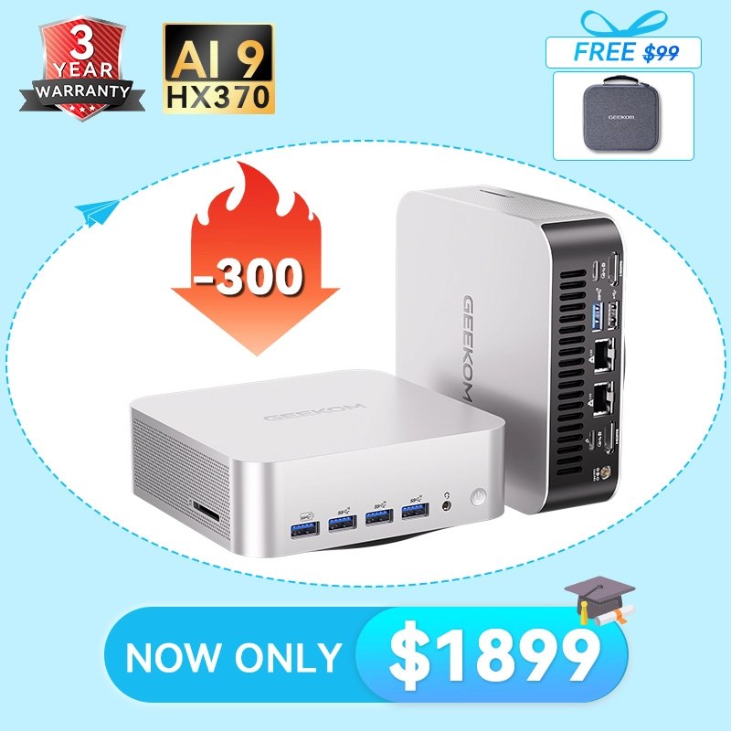 GEEKOM A9 Max Mini PC: AMD Ryzen AI 9 HX 370 | Buy Online