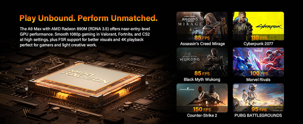 High-Performance Graphics Cards - AMD Radeon 890M Graphics Card Gaming Performance