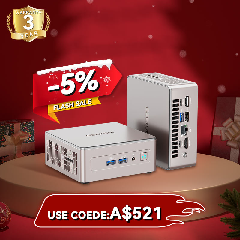 ⚡Hot Seller⚡GEEKOM A5 Mini PC AMD Ryzen 7 5825U