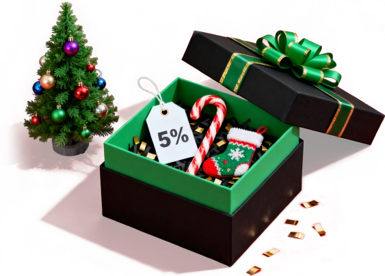 5% discount as a Christmas gift