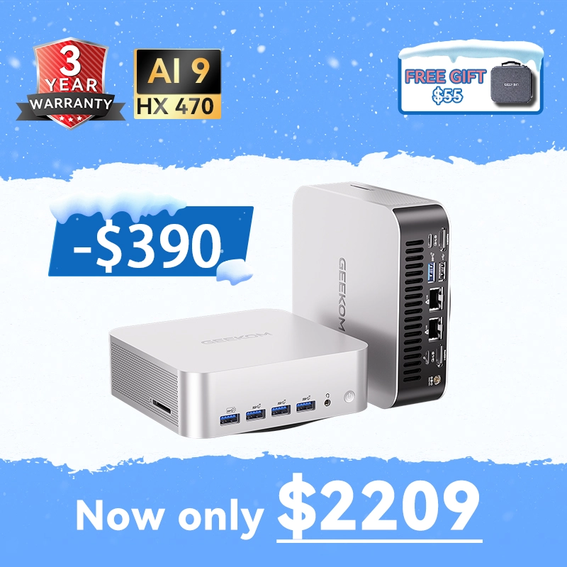 GEEKOM A9 Max Mini PC: AMD Ryzen AI 9 HX 370 | Buy Online