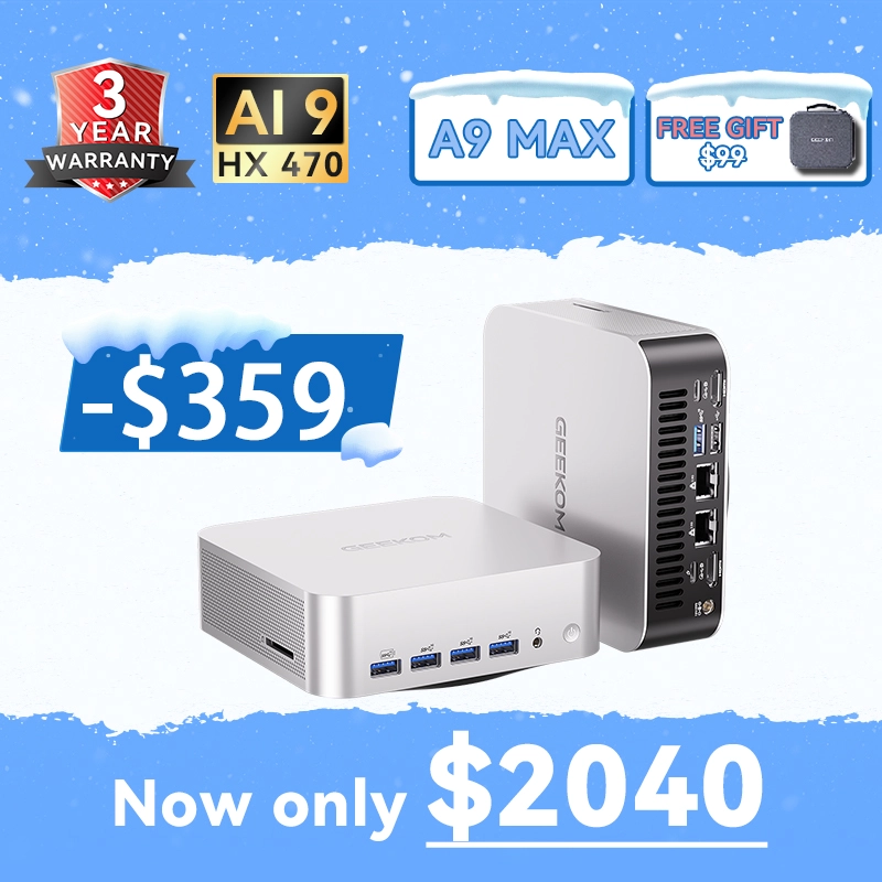 GEEKOM A9 Max Mini PC: AMD Ryzen AI 9 HX 370 | Buy Online