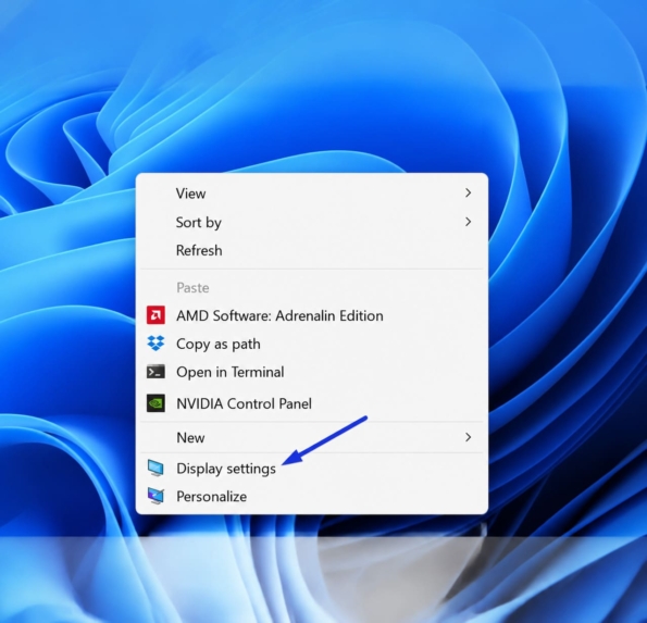 Steps to check screen resolution in Windows