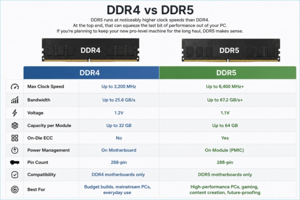 16GB vs 32GB RAM : DDR4vsDDR5